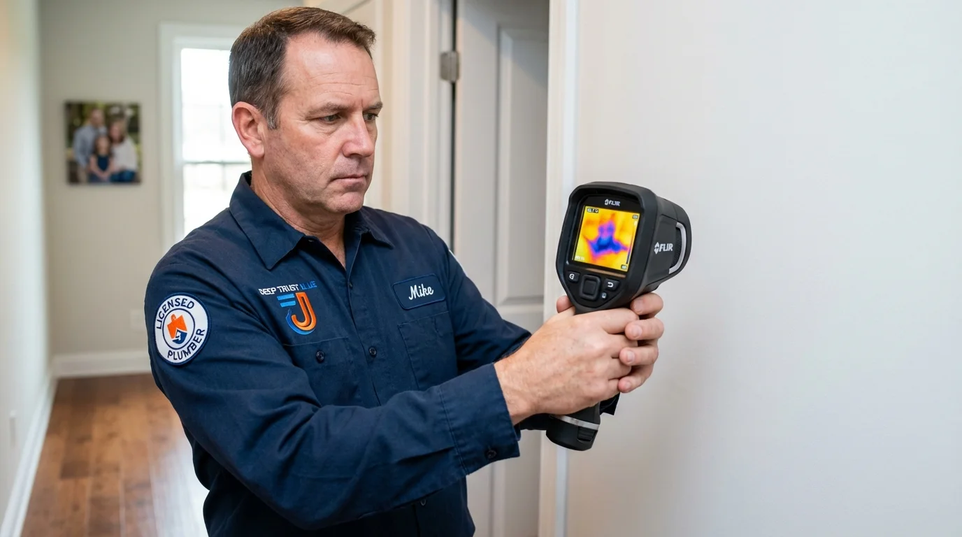 Thermal imaging leak detection by Johns Plumbing LLC in Hamilton